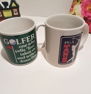 Two Golfer mugs